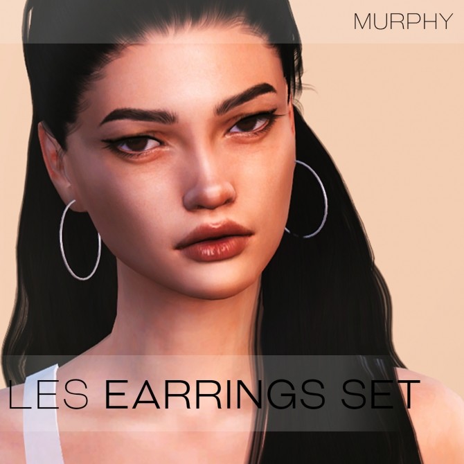 Sims 4 Les Earrings Set by Victoria Kelmann at MURPHY