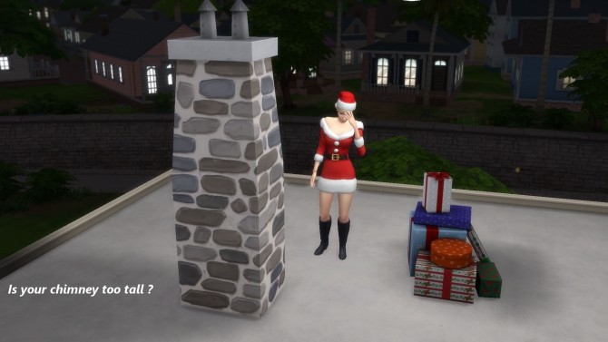 Sims 4 Santa Chimney by Snowhaze at Mod The Sims