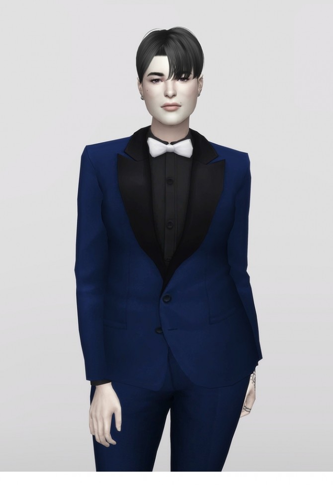 Sims 4 Bow tie suit for F at Rusty Nail