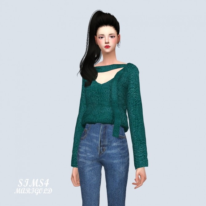 Sims 4 Scarf Sweater at Marigold