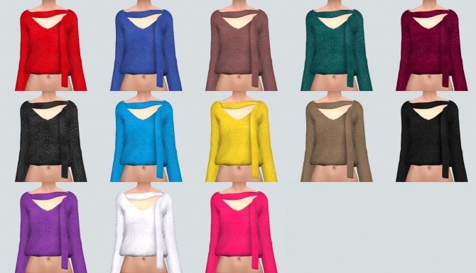 Sims 4 Scarf Sweater at Marigold