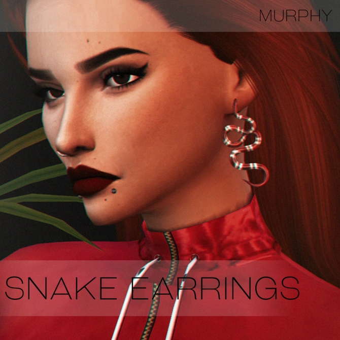 Snake Earrings by Victoria Kelmann at MURPHY » Sims 4 Updates
