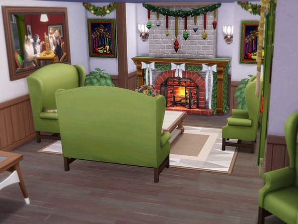 Sims 4 Xmas Time house by MychQQQ at TSR