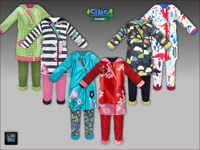 Sims 4 Outdoor Clothing for little girls by Mabra at Arte Della Vita