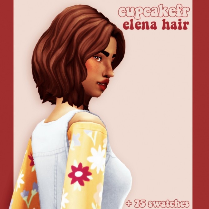 Sims 4 Crazycupcakefr‘s elena hair recolours at cowplant pizza