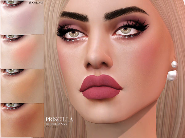 Sims 4 Priscilla Blusher N55 by Pralinesims at TSR