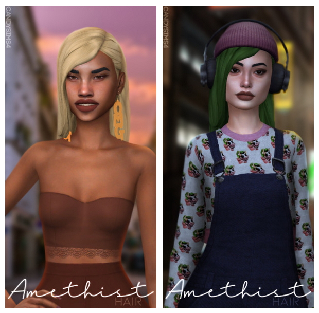 Sims 4 AMETHIST HAIR at Candy Sims 4