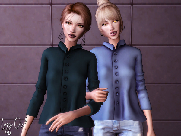 Sims 4 Lazy Owl Top by Genius666 at TSR