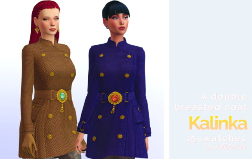 Sims 4 Kalinka double breasted coat at Joliebean