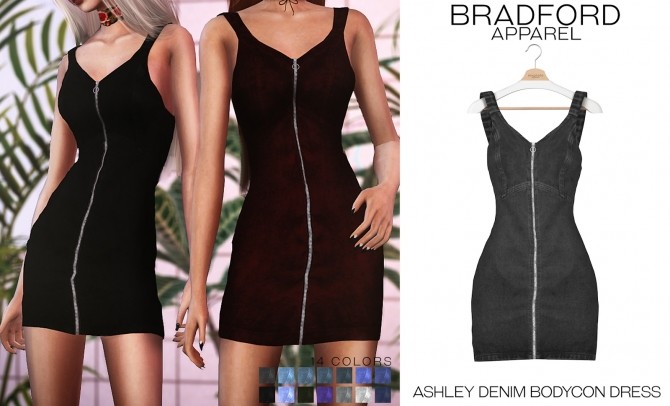 Sims 4 Ashley Bodycon Dress by Victoria Kelmann at MURPHY