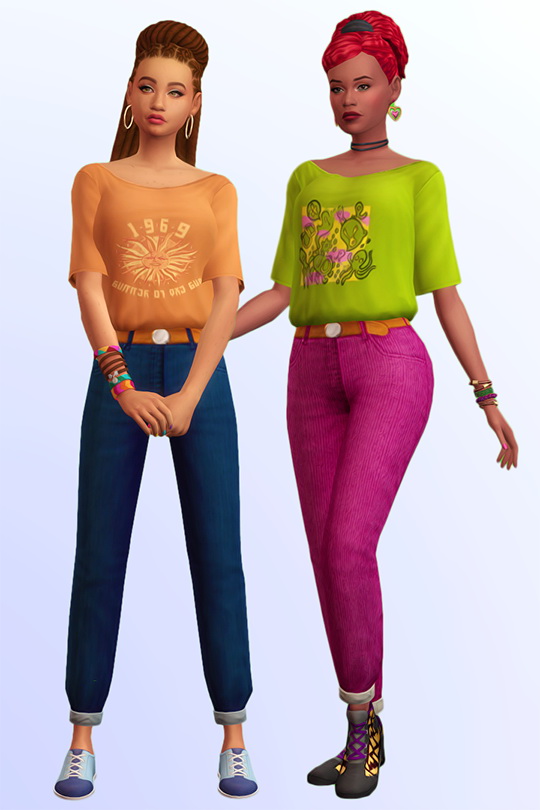 Sims 4 Finesse t shirt + jeans at Joliebean