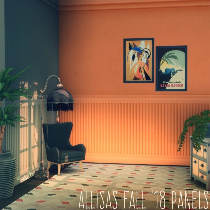 Sims 4 ALLISAS FALL ‘18 SOLID PANEL WALLS IN IMAGE SPECTRA at Picture Amoebae