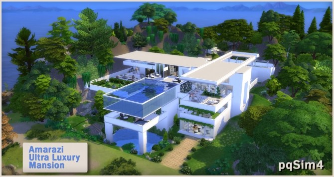 Sims 4 Villa Amarazi Ultra Luxury Mansion at pqSims4