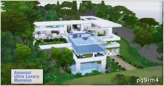 Sims 4 Villa Amarazi Ultra Luxury Mansion at pqSims4