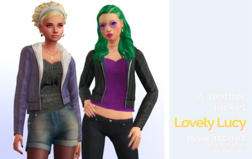 Sims 4 Lovely Lucy leather jacket at Joliebean