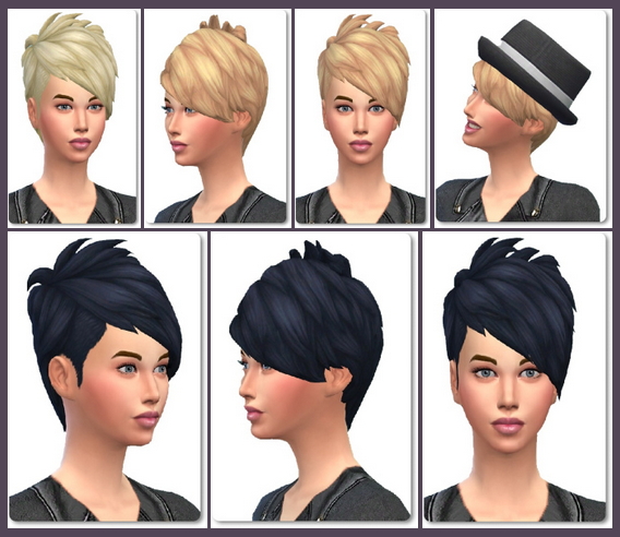 Sims 4 Slashed Hair Short Bangs at Birksches Sims Blog