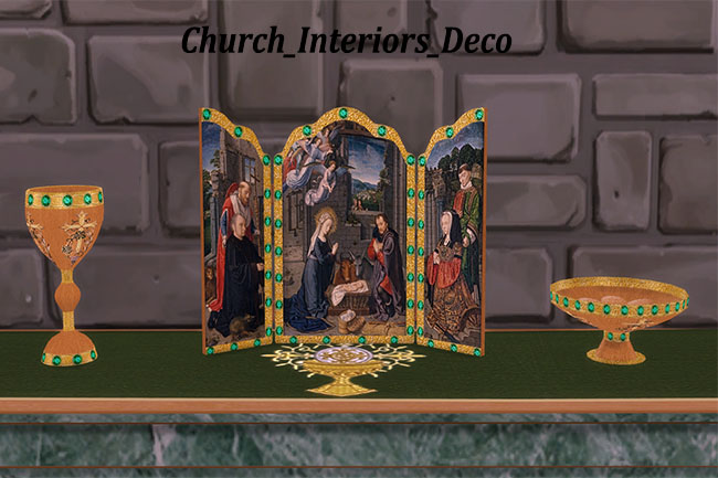 Sims 4 Church Interiors Deco Part 3 by sylvia60 at Blacky’s Sims Zoo