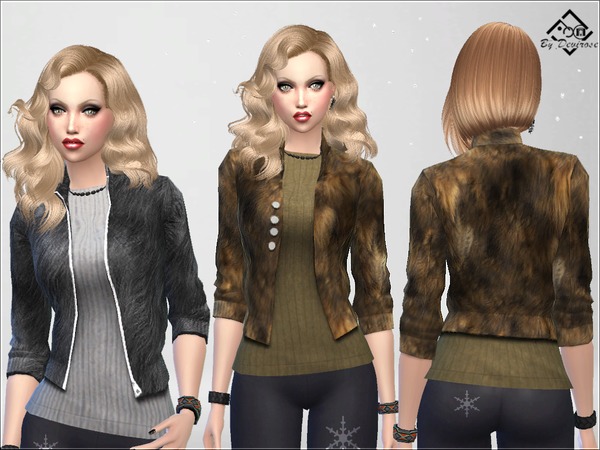 Fur Jacket by Devirose at TSR » Sims 4 Updates