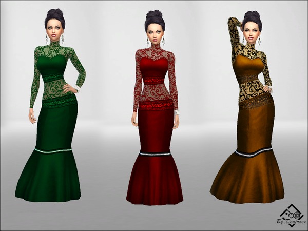Sims 4 Christmas Chic Dress by Devirose at TSR