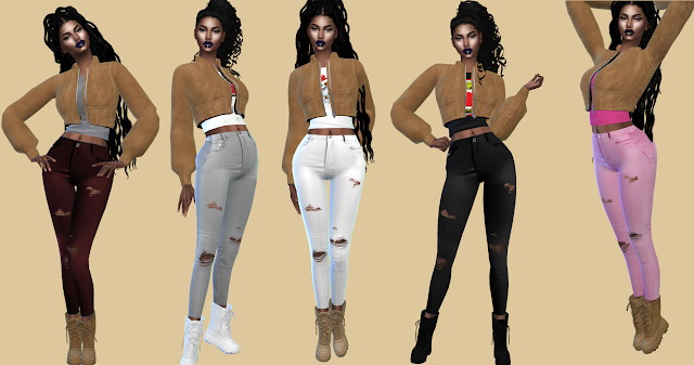 Sims 4 Darleen Leather Pants at Teenageeaglerunner