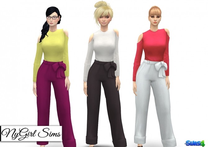 Sims 4 Open Shoulder Jumpsuit at NyGirl Sims