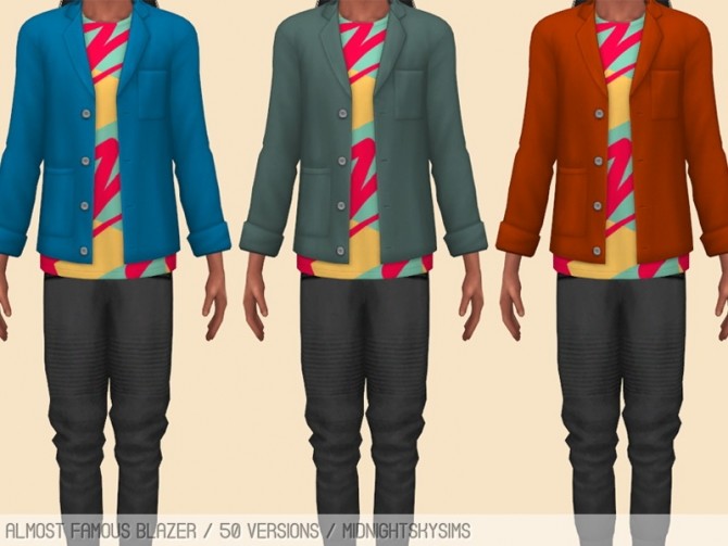 Sims 4 Almost famous jacket at Midnightskysims