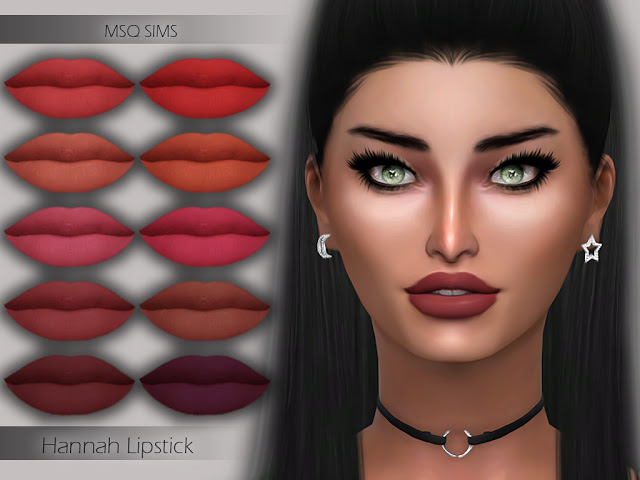 Sims 4 Hannah Lipstick at MSQ Sims