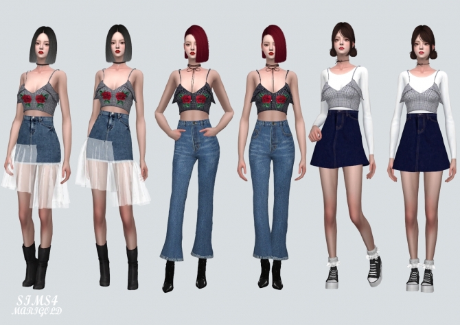 Rose Crop Top at Marigold » Sims 4 Updates