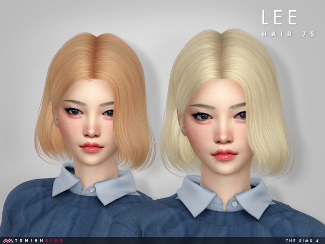 Sims 4 Lee Hair 75 by TsminhSims at TSR