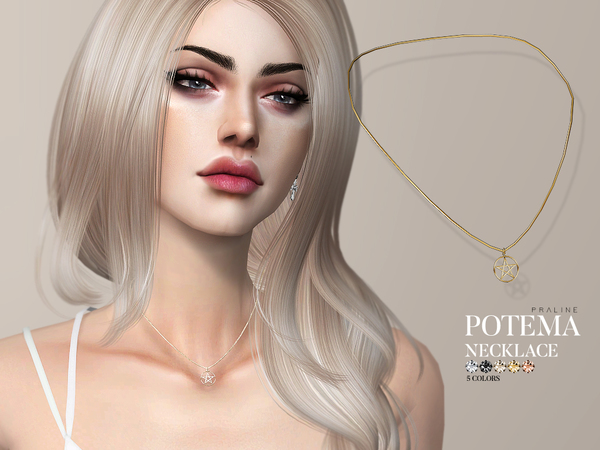 Sims 4 Potema Necklace Set by Pralinesims at TSR