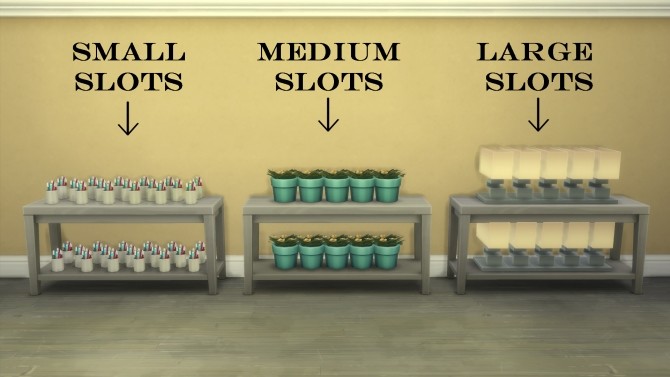 Sims 4 More Slots + TV SLOTS for all EA Hallway Tables by simsi45 at Mod The Sims