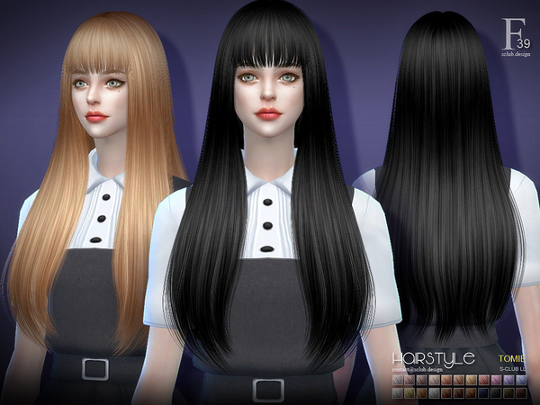 Sims 4 Hair Tomie n39 by S Club at TSR