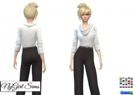 Belted Sweater Jumpsuit at NyGirl Sims