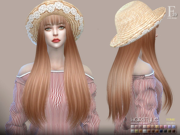 Hair Tomie n39 by S-Club at TSR » Sims 4 Updates