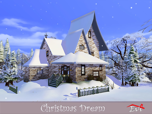 Sims 4 Christmas 2018 Dream house by evi at TSR
