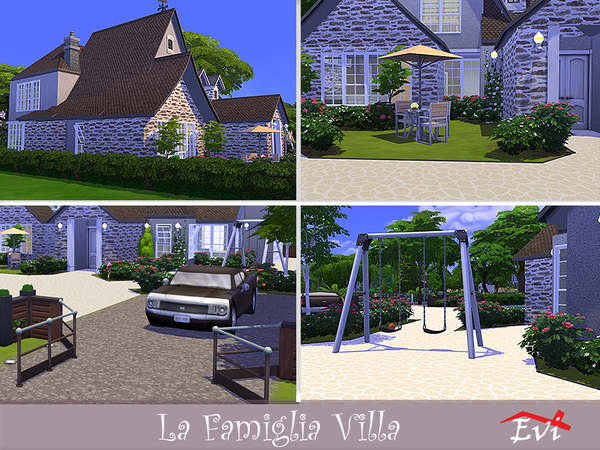 Sims 4 La Famiglia villa by evi at TSR