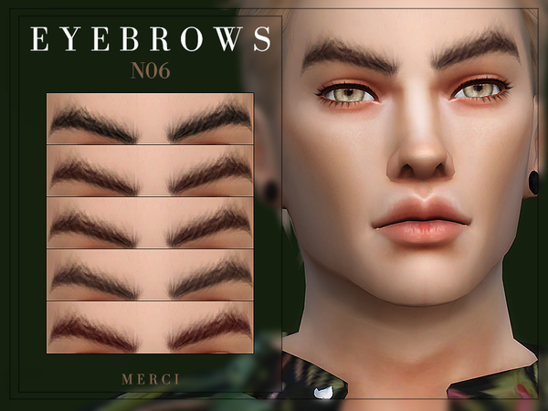 Sims 4 Eyebrows N06 by Merci at TSR