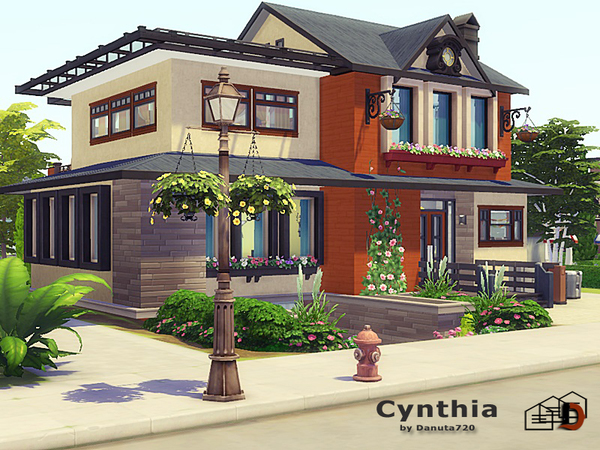 Sims 4 Cynthia house by Danuta720 at TSR