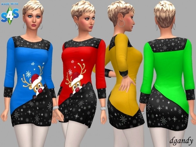 Sims 4 Dress Linda by dgandy at TSR