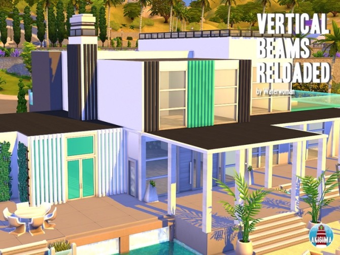 Sims 4 Vertical Beams Reloaded by Waterwoman at Akisima