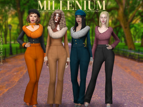 Sims 4 MILLENIUM COATS & PANTS at Candy Sims 4