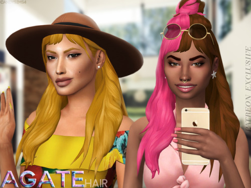 Sims 4 AGATE HAIR (P) at Candy Sims 4