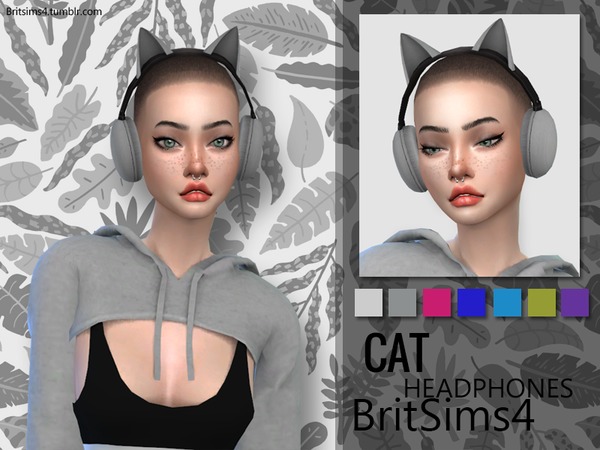 Sims 4 BritSims Cat Ears Headphones by Dibellaa at TSR