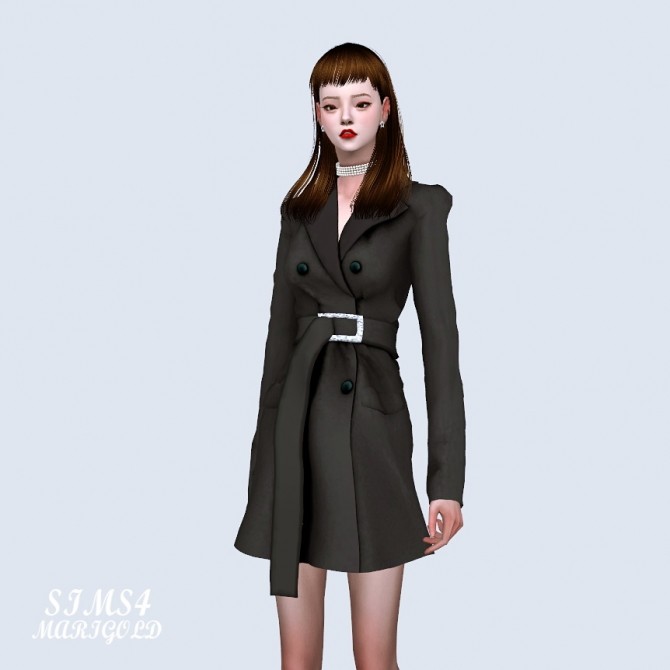 Sims 4 Coat Dress at Marigold
