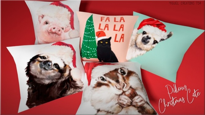 Sims 4 Pillows Christmas Cute at Victor Miguel