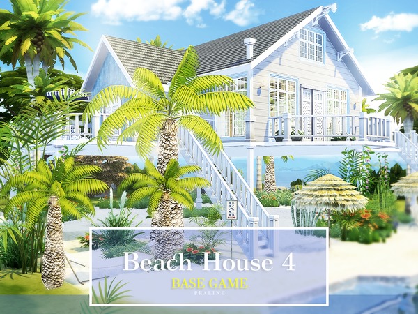 Sims 4 Beach House 4 by Pralinesims at TSR