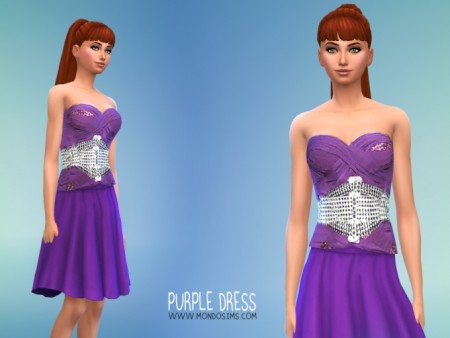 Purple dress by Simone at Mondo Sims
