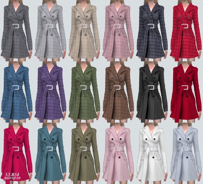 Sims 4 Coat Dress at Marigold