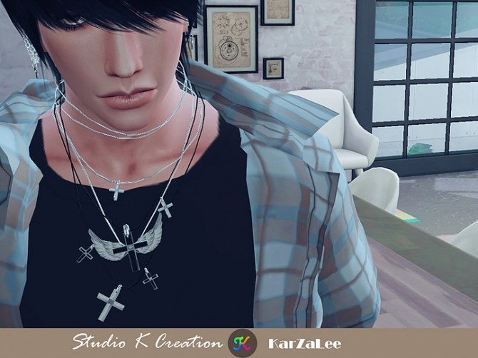 Sims 4 Cross wings necklace at Studio K Creation