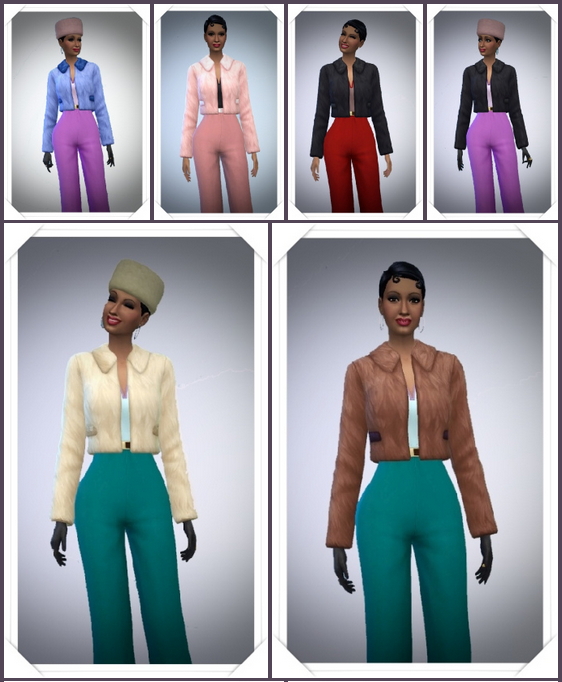 Sims 4 Fur Jacket Trouser & Fur Cap at Birksches Sims Blog